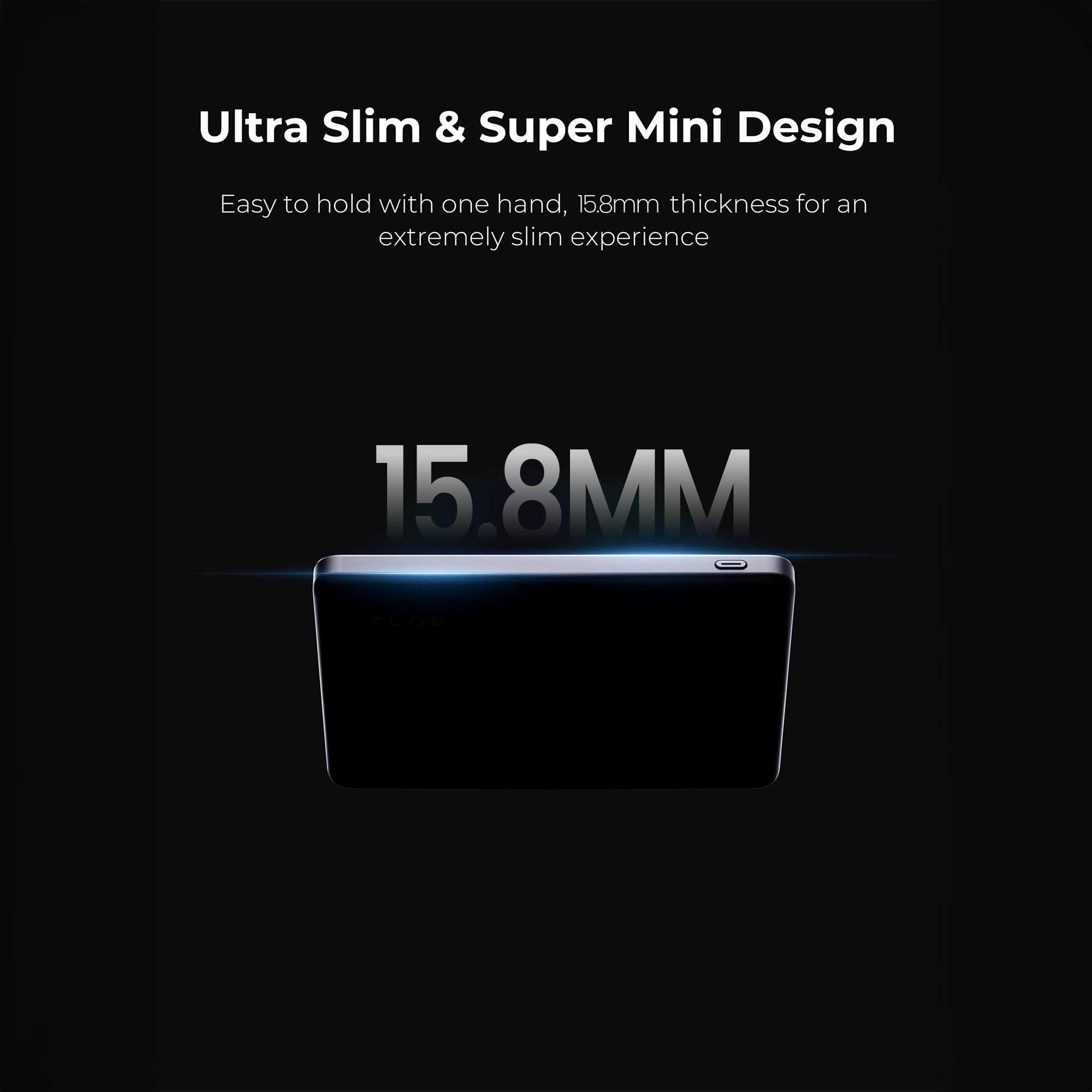 BRAVE Ultra Slim 10000mAh Magnetic Wireless Power Bank 15W With Stand, 20W Type-C Fast Charging Port, Compact MagSafe Portable Charger - Grey