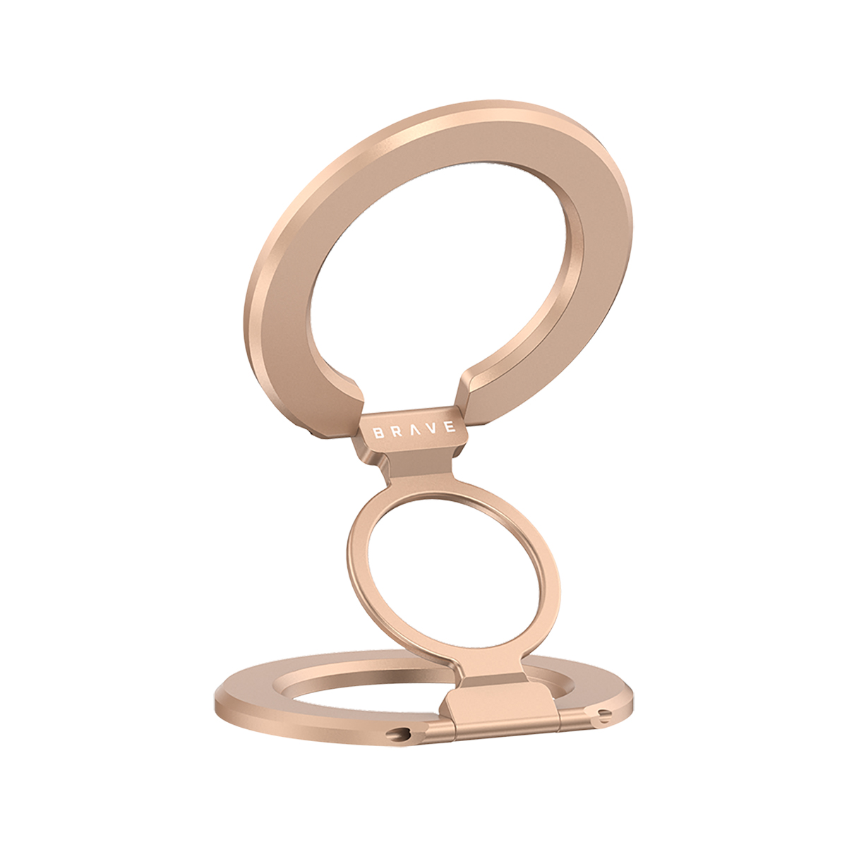 BRAVE MagGrip 3-in-1 Magnetic Ring Holder & Kickstand  – 360° Rotatable, MagSafe Compatible, Universal Phone Grip Stand  - Golden