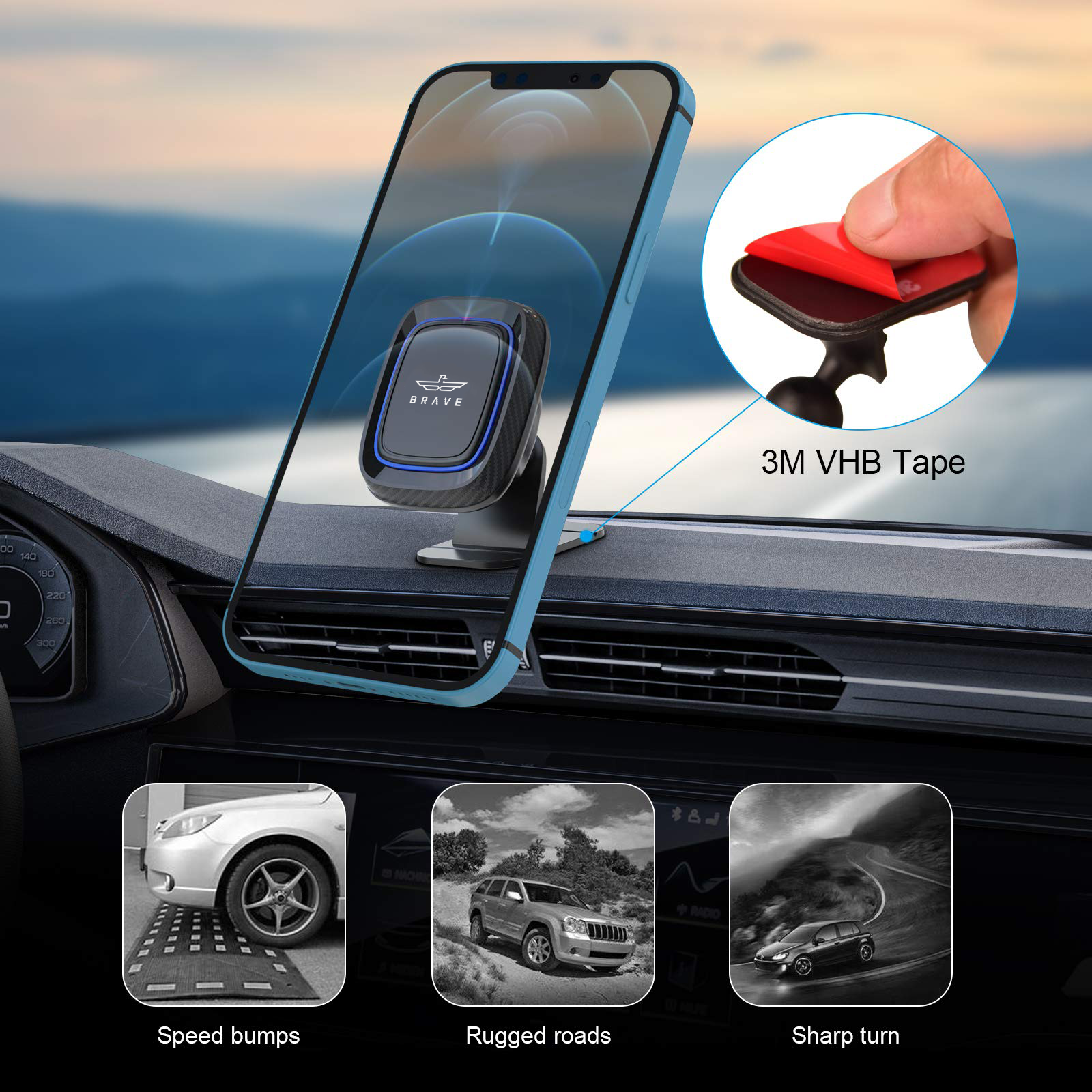 BRAVE 2-In-1 Universal Car Holder