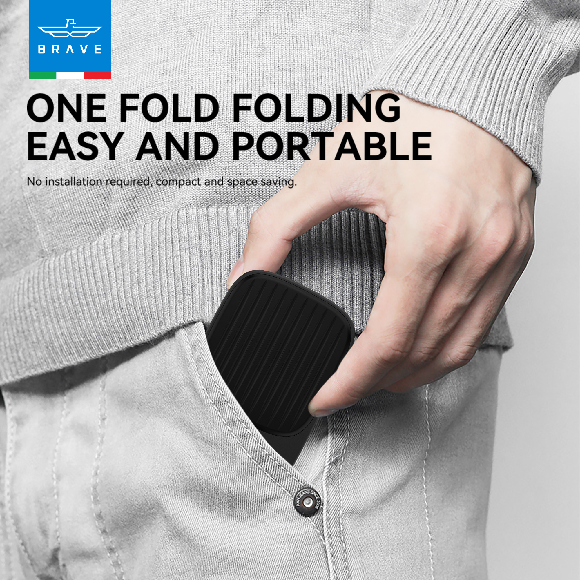 BRAVE 2-in-1 Foldable Phone & Tablet Stand BCS-01 – Black