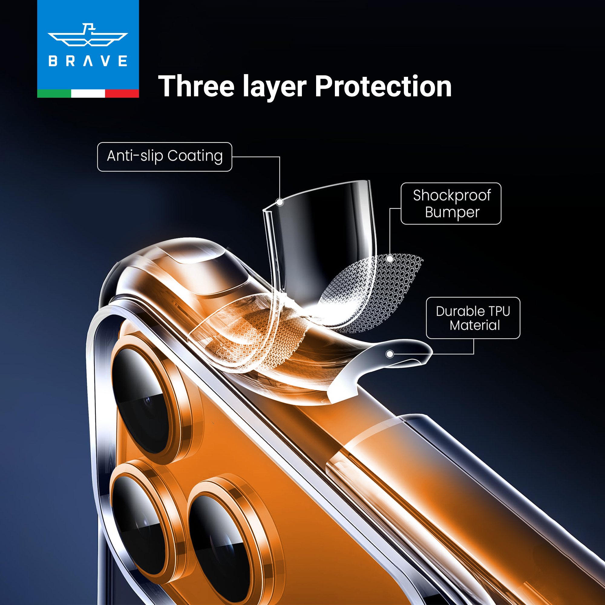 BRAVE Guard iPhone 17 Pro Max Case MagSafe - Clear