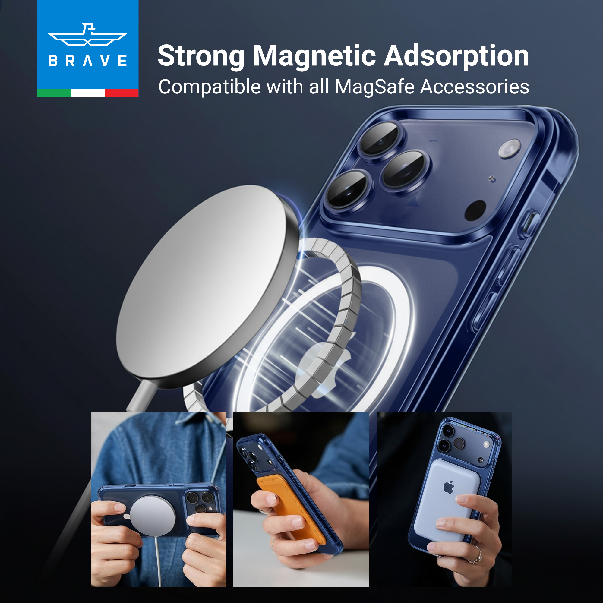 BRAVE Guard iPhone 17 Pro Case MagSafe - Blue