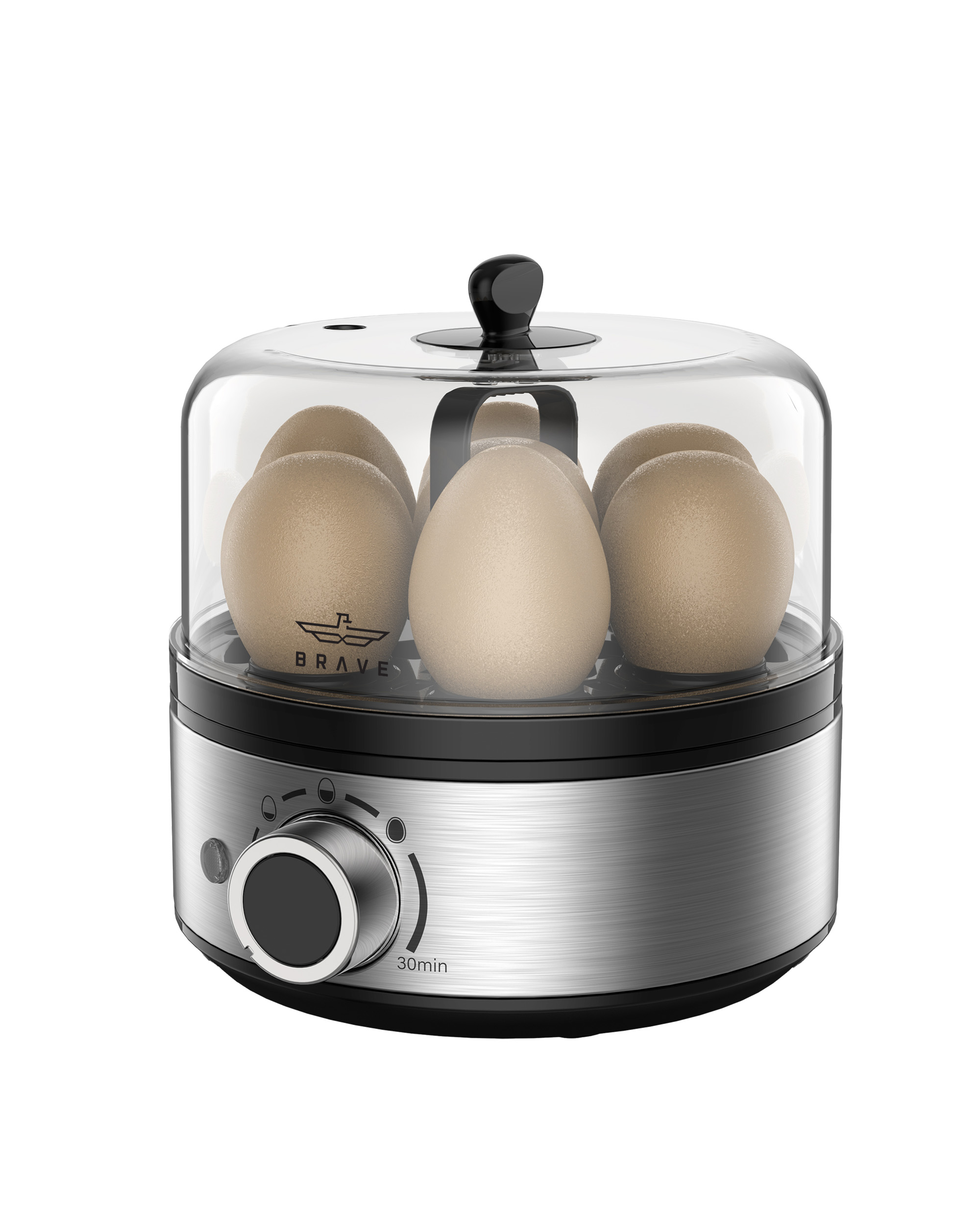 BRAVE Smart Electric Egg Cooker & Boiler - Grey