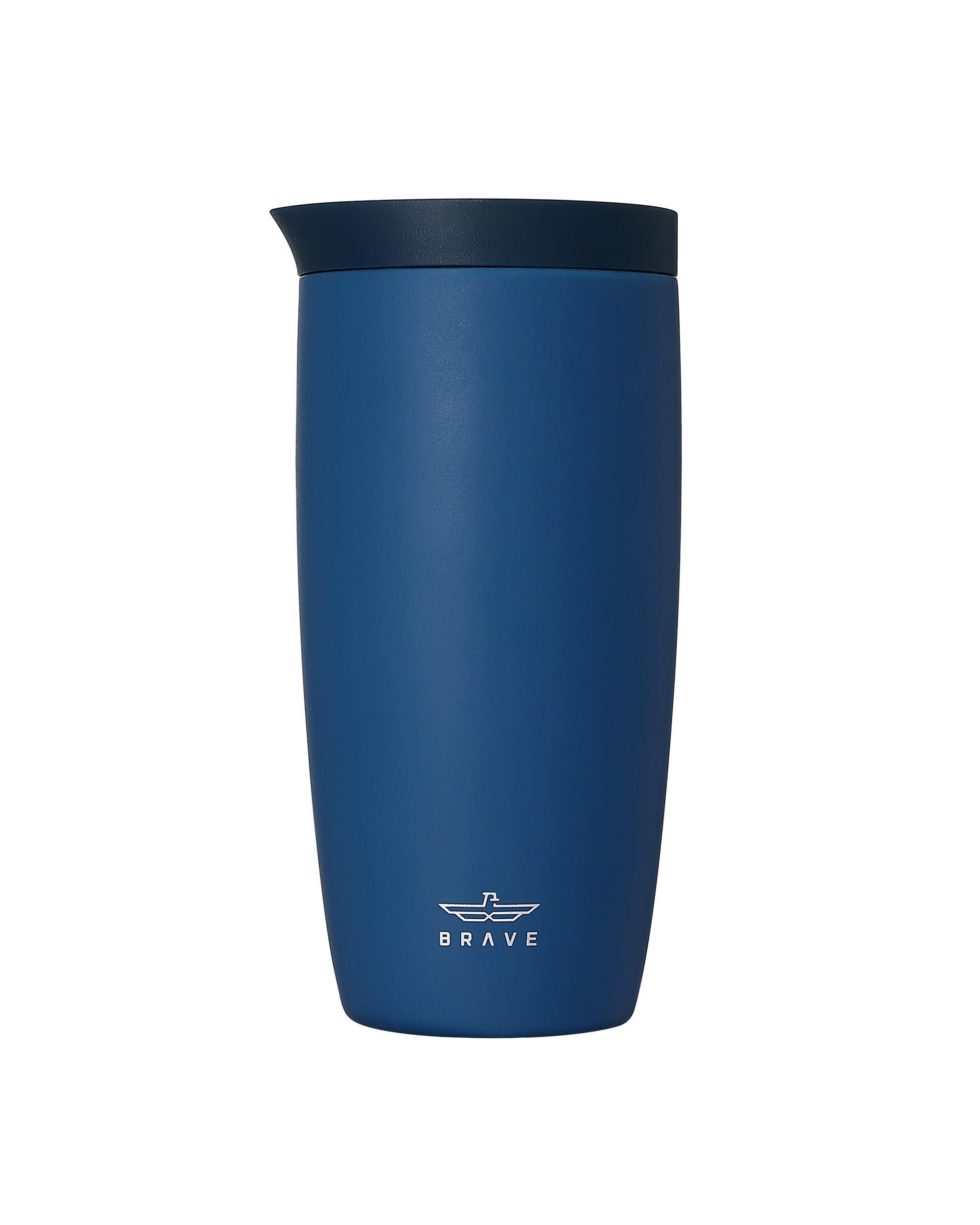 Brave TempGuard Travel Mug 500ml Stainless Steel Insulated Coffee Cup, Leak Proof Push Button Lid, Hot & Cold Tumbler - Blue