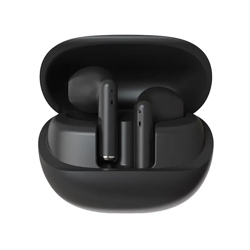 BRAVE E-34 Orbit Wireless Earphones Bluetooth 6.0, TWS Earbuds with Slide Volume Control, Deep Bass, 18H Playtime & Mic - Black