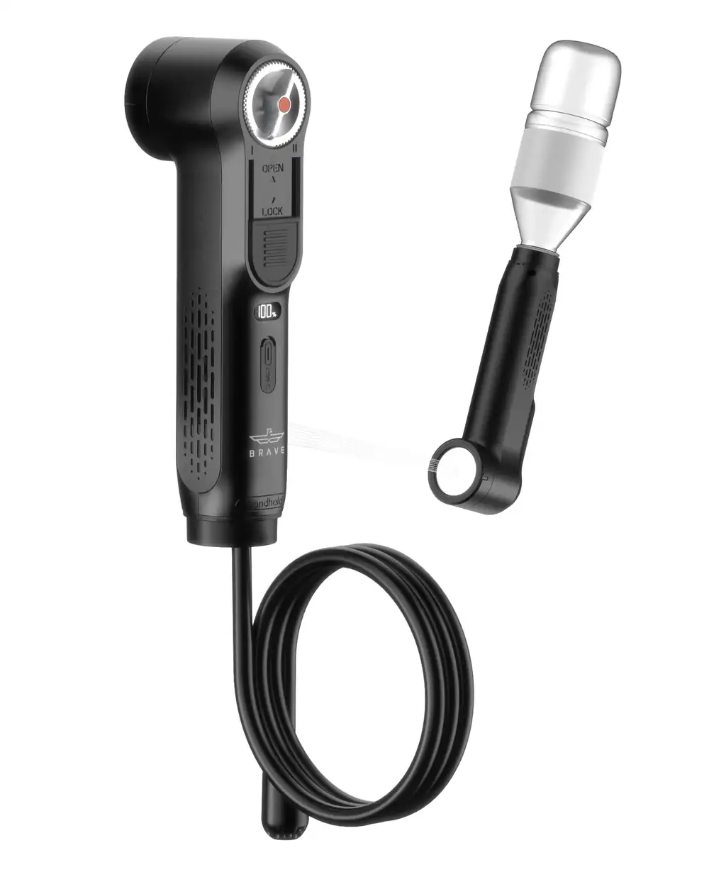 BRAVE  BEB-01 Electric Portable Bidet Sprayer with Smart Battery Display, 2 Pressure Modes & IPX6 Waterproof Travel Shattaf - Black
