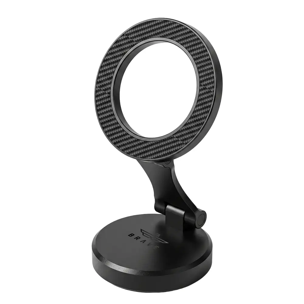 BRAVE BHL-64 Magnetic Car Phone Holder, MagSafe Dashboard & Console Mount, 360° Rotation, 3M VHB Adhesive – Black