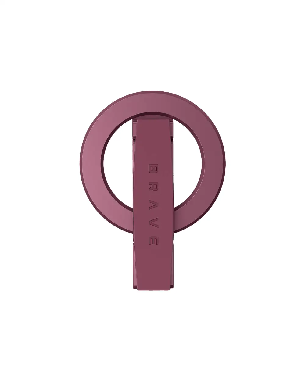 BRAVE MagLoop 360° Rotatable Magnetic Phone Grip & Kickstand, MagSafe Compatible, Adjustable Stand for iPhone & Android - Burgundy